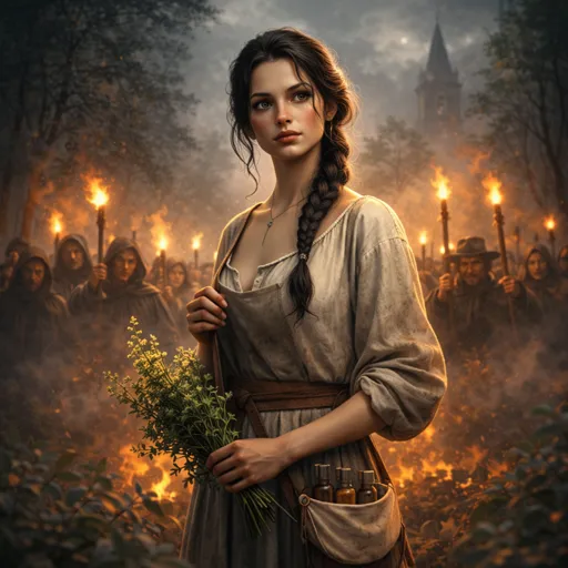 Isabeau Cheyné, a young woman burned alive after being falsely accused of witchcraft in 17th-century France witch hunts