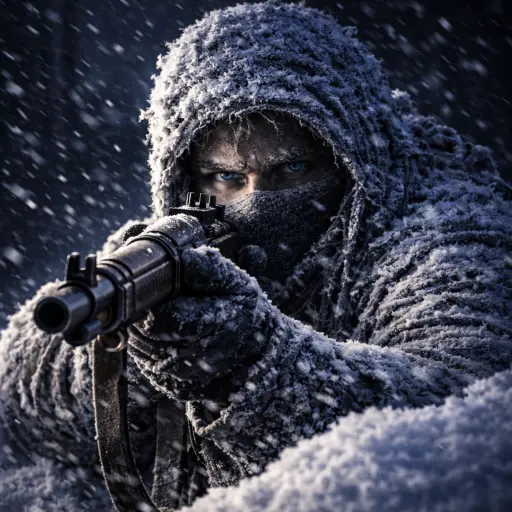 A realistic image of Simo Häyhä, the world’s deadliest sniper who killed over 500 Soviet soldiers