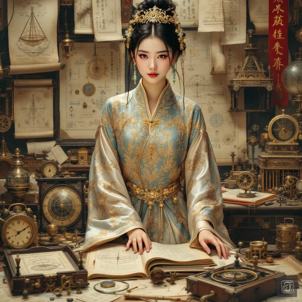 Huang Yueying, the brilliant inventor and strategist wife of Zhuge Liang, known for her intellect and innovations during the Three Kingdoms period